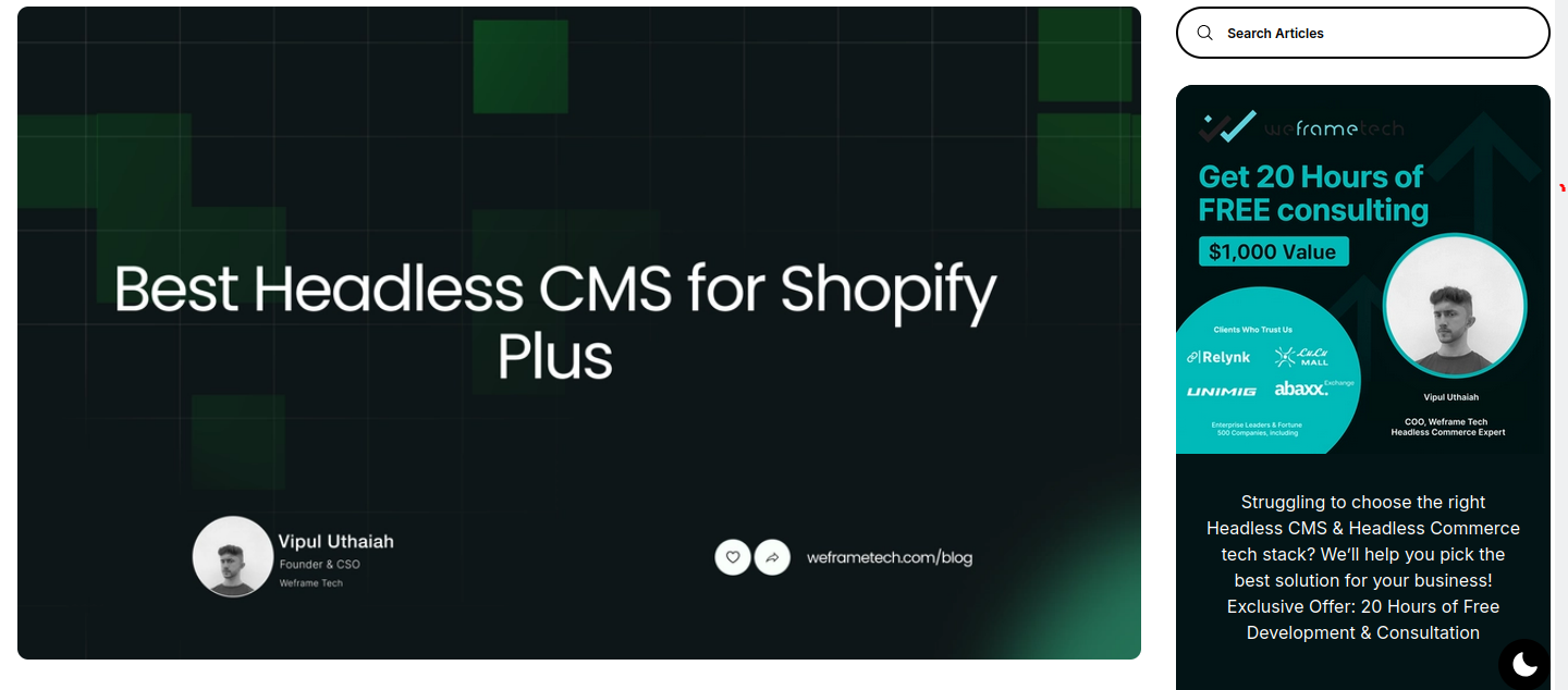 Best Headless CMS for Shopify Plus