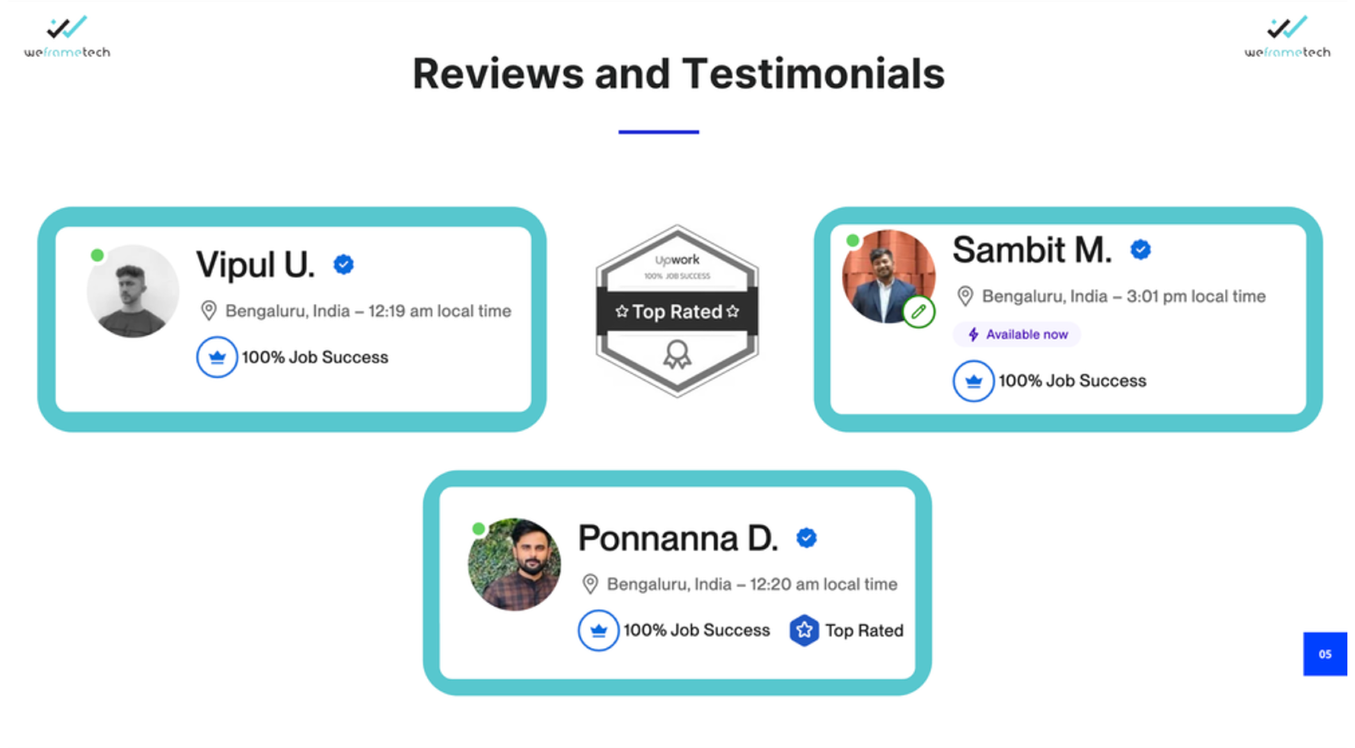 Reviews and Testimonials 1